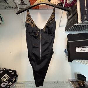 SHEIN Black Satin Jumpsuit